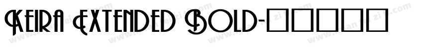 Keira Extended Bold字体转换